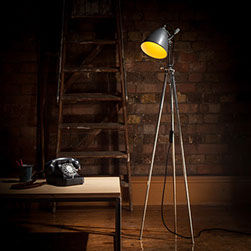 VINTAGE GNOME LAMP,  joined with vintage Velbon tripod and rewired by KASKI DESIGN