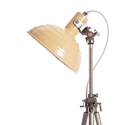 VINTAGE PIFCO HEAT LAMP, repurposed as a floor lamp. Polished, rewired and joined with tripod by KASKI DESIGN